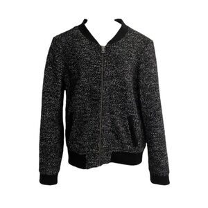 J Crew Bomber Tweed/Boucle Zippered Jacket,  Size 6